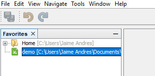 CSV Files in Favorites