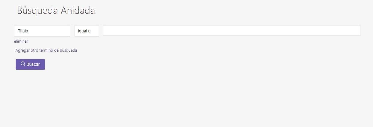 Nested Search Implementation