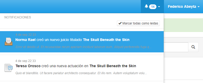 Navbar Notifications